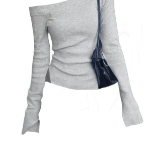 Off shoulder Long sleeve shirt