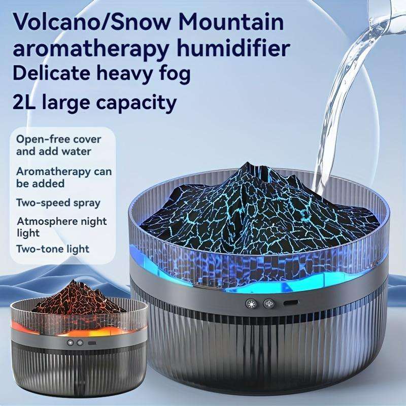 VolcanoGlow™ 2‑Color LED Flame Humidifier - Image 4